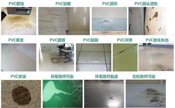 地面基材出现问题的类型